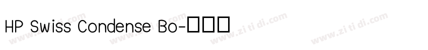 HP Swiss Condense Bo字体转换